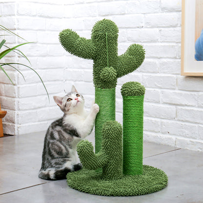 27" Cactus Cat Scratching Posts Sisal Cat Scratcher Green Large